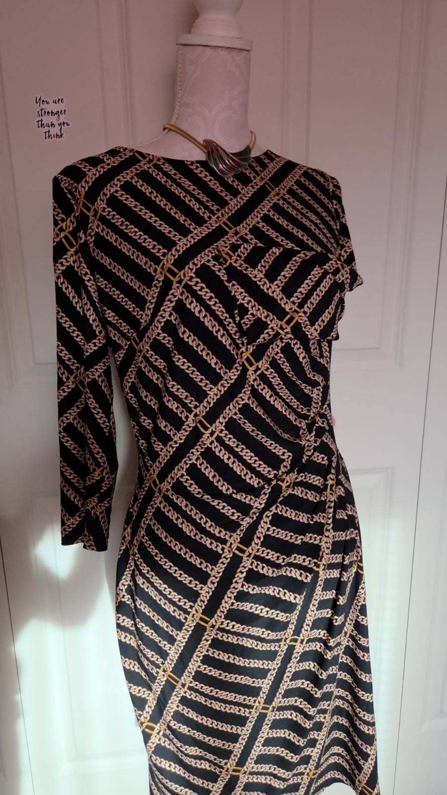 Anne Klein Chain‑Print Dress /cocktail dress/Pencil Dress/elegant dress Anne Klein Chain‑Print Dress /cocktail dress/Pencil Dress/elegant dress