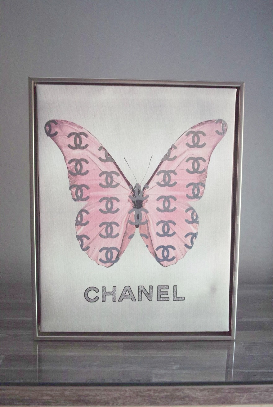 Chanel Louis Vuitton Framed Canvas Print Sign Lot Chanel Louis Vuitton Framed Canvas Print Sign Lot