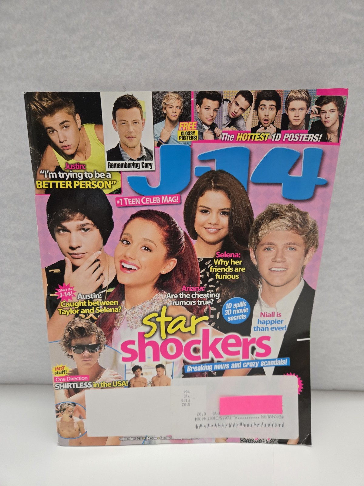 J-14 Magazine September 2013 Teen Celeb Complete Selena Ariana 1D Justin Harry