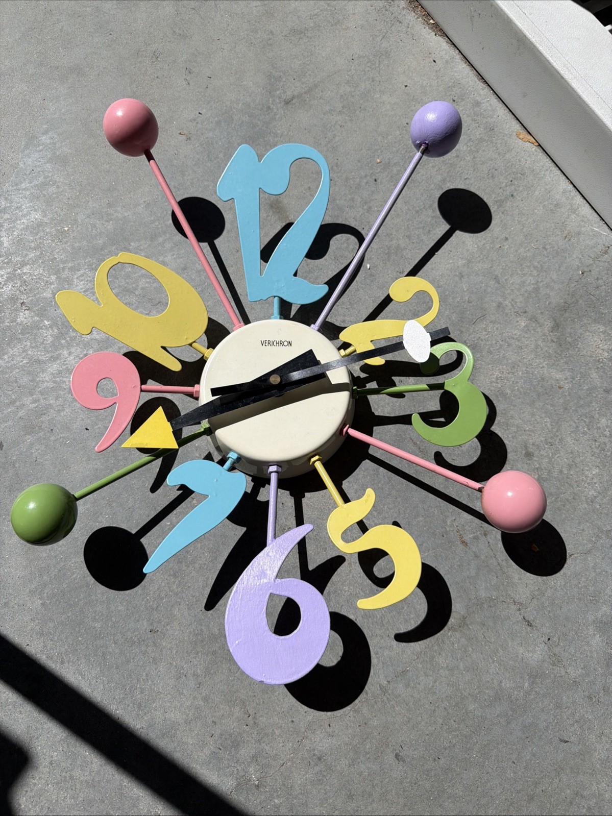 George Nelson Kirch Verichron Wall Clock Color Ball 1950\'s Modern Atomic Works