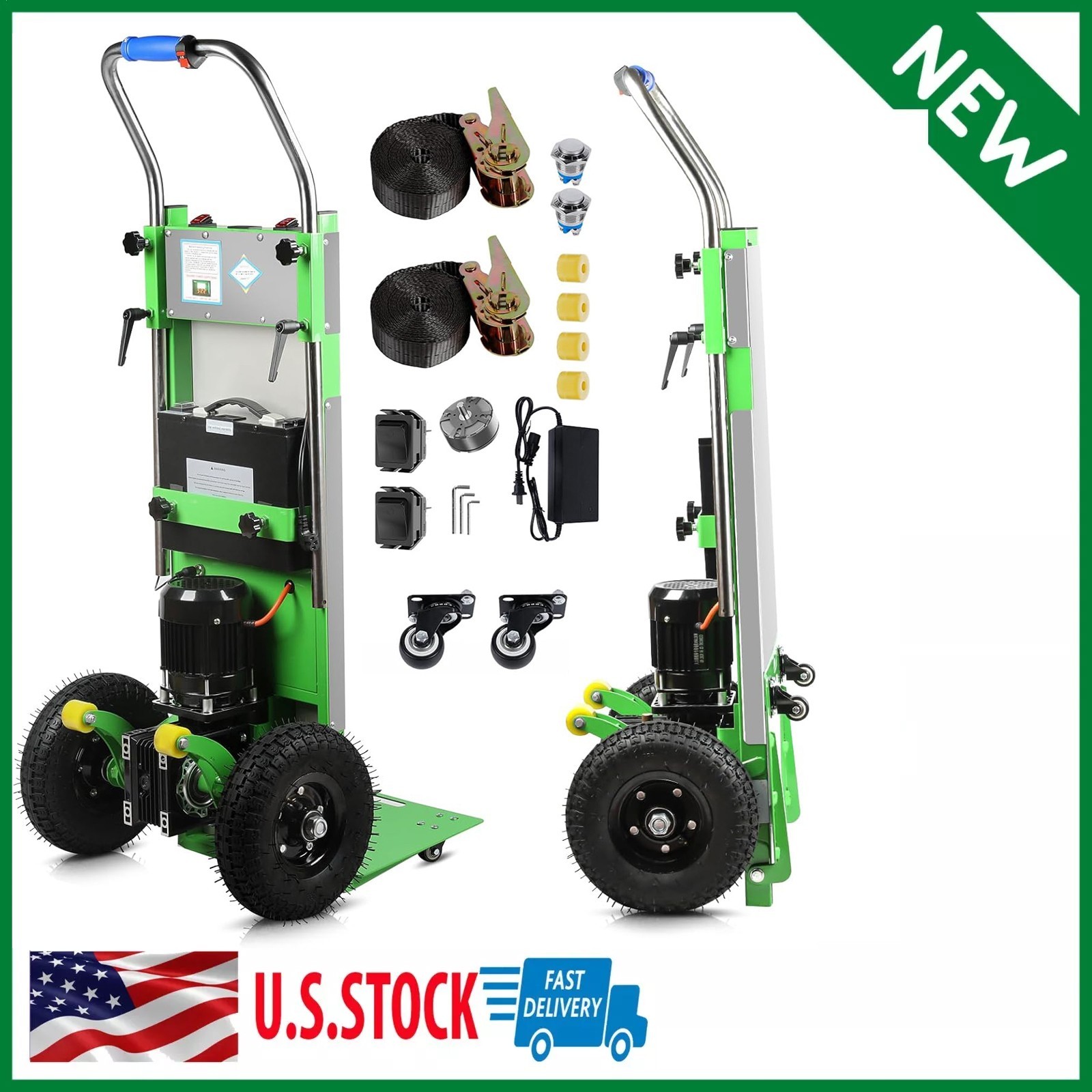 1300W Electric Stair Climbing Moving Dolly Hand Truck Dolly 900lb Heavy Duty 1300W Electric Stair Climbing Moving Dolly Hand Truck Dolly 900lb Heavy Duty