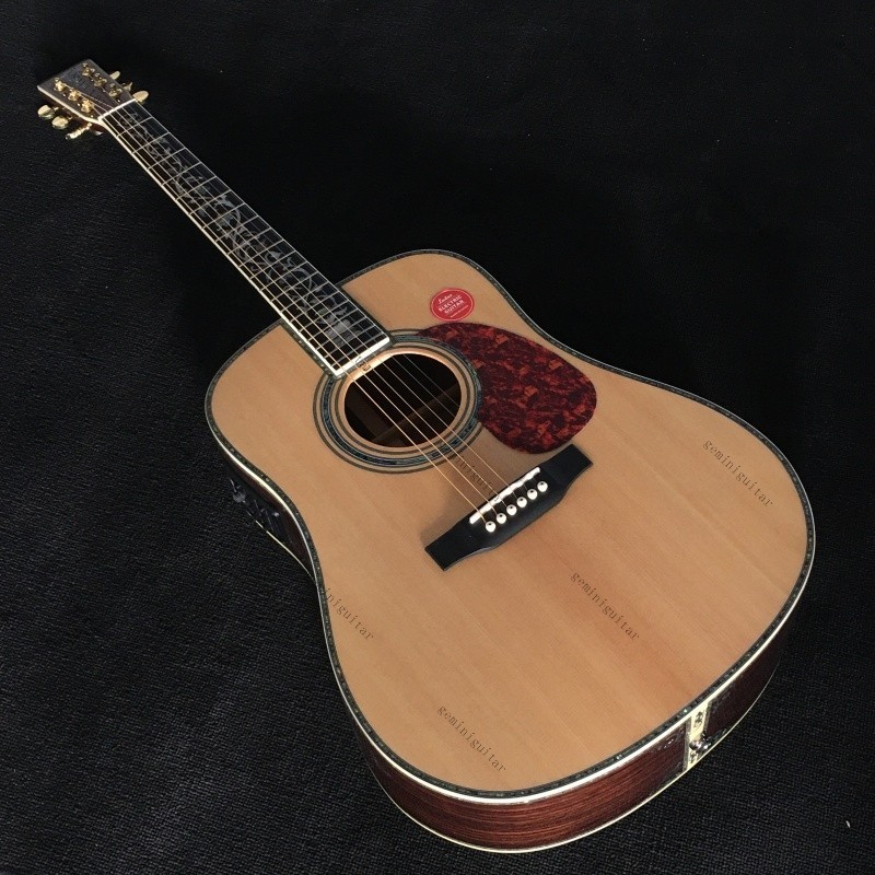 D-45 acoustic electric guitar solid spruce top real abalone inlay with pickups D-45 acoustic electric guitar solid spruce top real abalone inlay with pickups