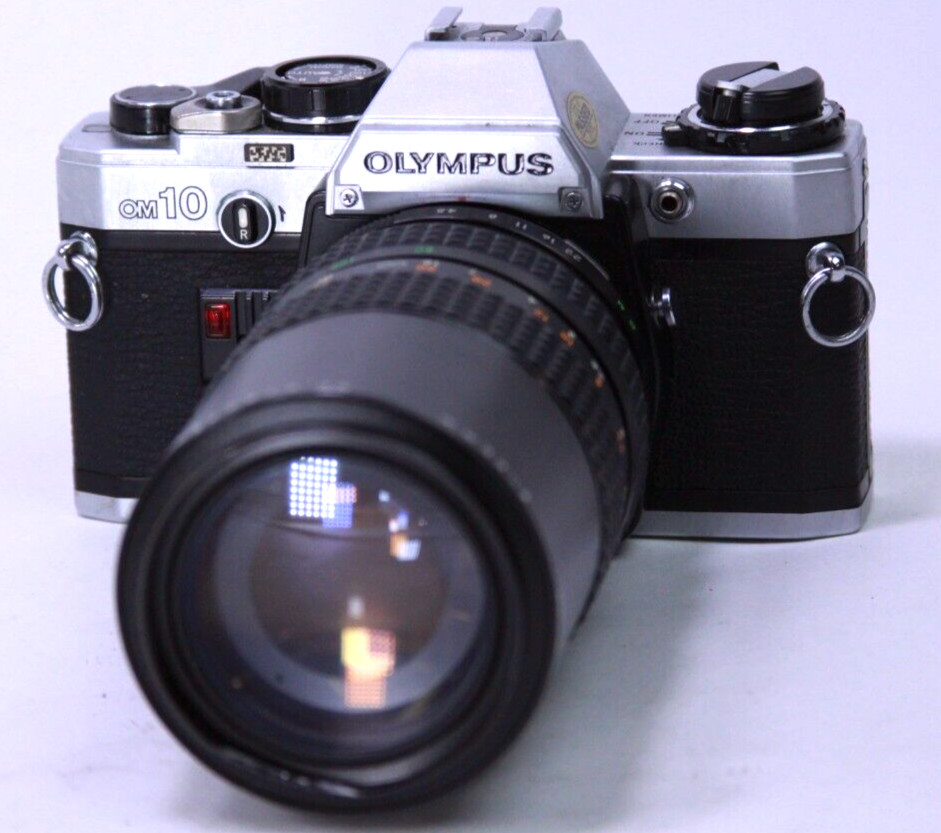 Olympus OM10 35mm SLR Camera w 80-200mm Lens OM-10  Parts - LM Works READ