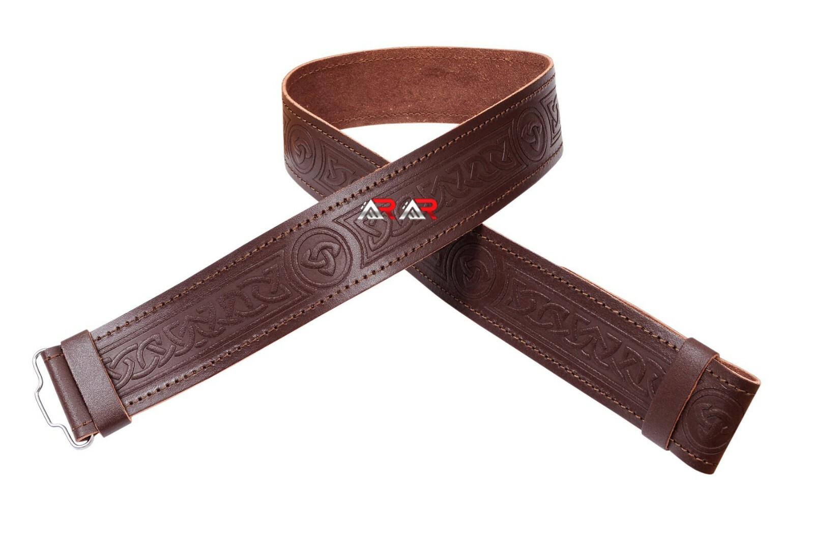 Scottish Leather Kilt Belt Highland Brown without Buckle Sizes Small to 2XL AAR