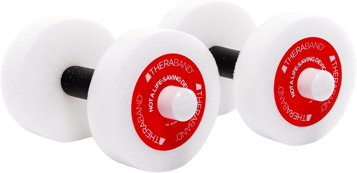 Water Weights, Aquatic Dumbbells for Pool Fitness, 2 Foam Weights with Padded Gr