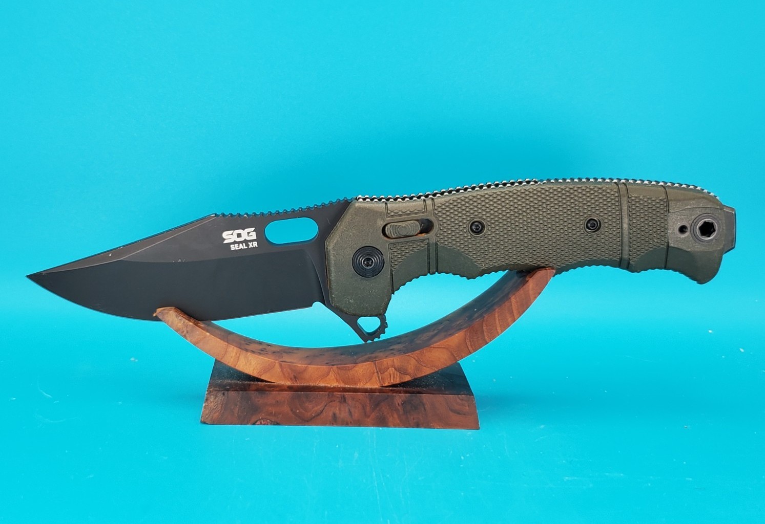 SOG Seal XR Flipper Knife OD Green FRN (3.9
