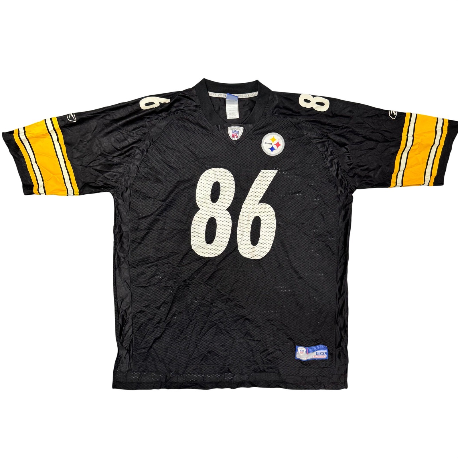 Reebok NFL Pittsburgh Steelers Hines Ward 86 Jersey Mens 2XL Black 7009A Reebok NFL Pittsburgh Steelers Hines Ward 86 Jersey Mens 2XL Black 7009A