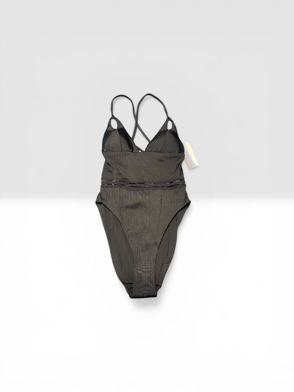 Isabella Rose Queensland Ribbed One Piece Swimsuit, Black Isabella Rose Queensland Ribbed One Piece Swimsuit, Black