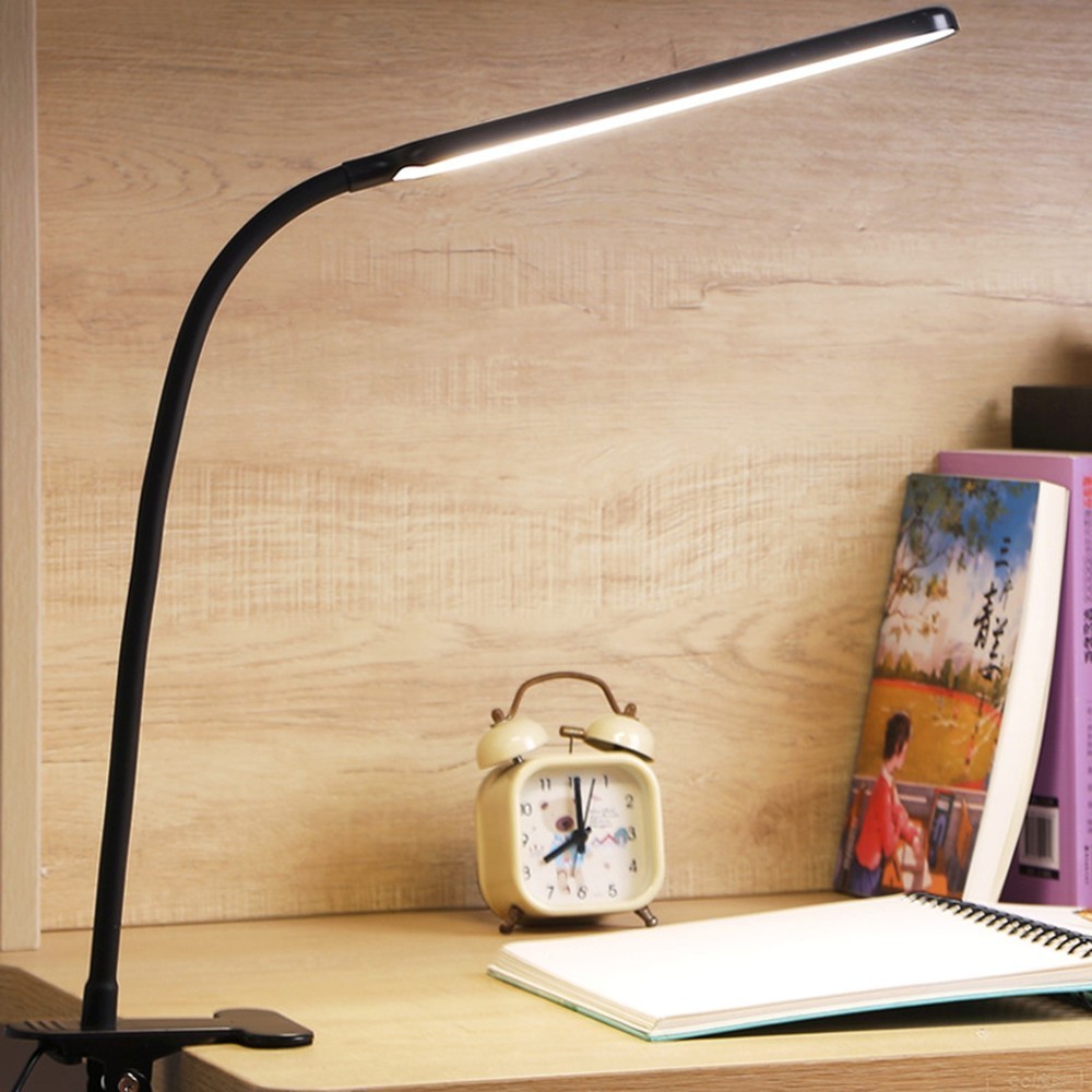 USB LED Reading Light with Clamp Clip-on Bedside Desk Lamp 10 Brightness 3 Modes
