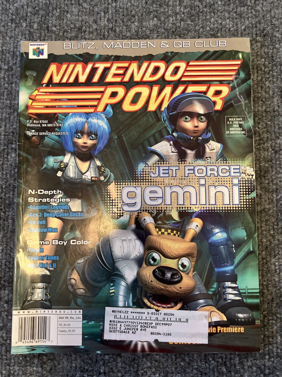 Nintendo Power Magazine September 1999 Jet Force Gemini w/Comic & Poster