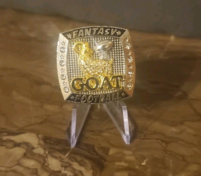GOAT Fantasy Football Championship Ring Greatest of all time Trophy award GOAT Fantasy Football Championship Ring Greatest of all time Trophy award