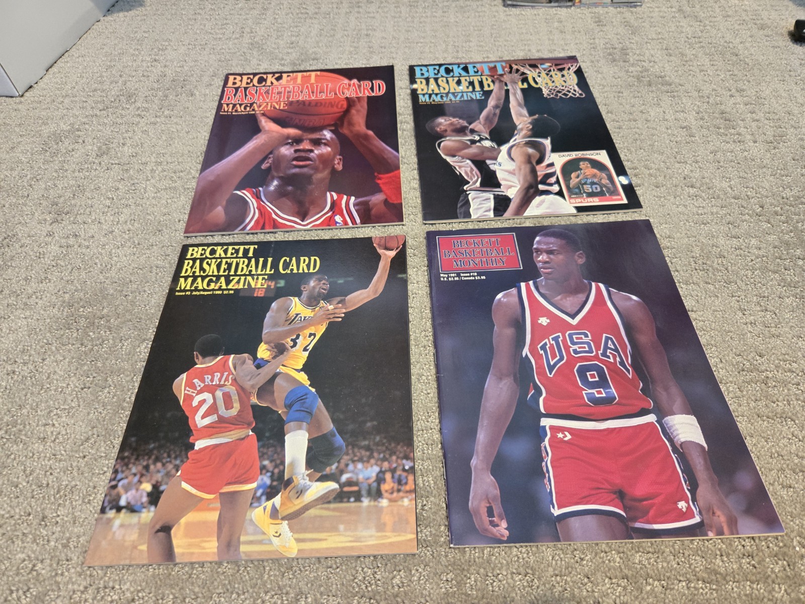 Lot 4 1990-91 Michael Jordan Beckett Basketball Magazines Chicago Bulls Guide
