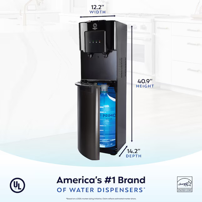 Primo Bottom Load Water Cooler Dispenser 3 or 5 Gallon Hot Cold Stainless