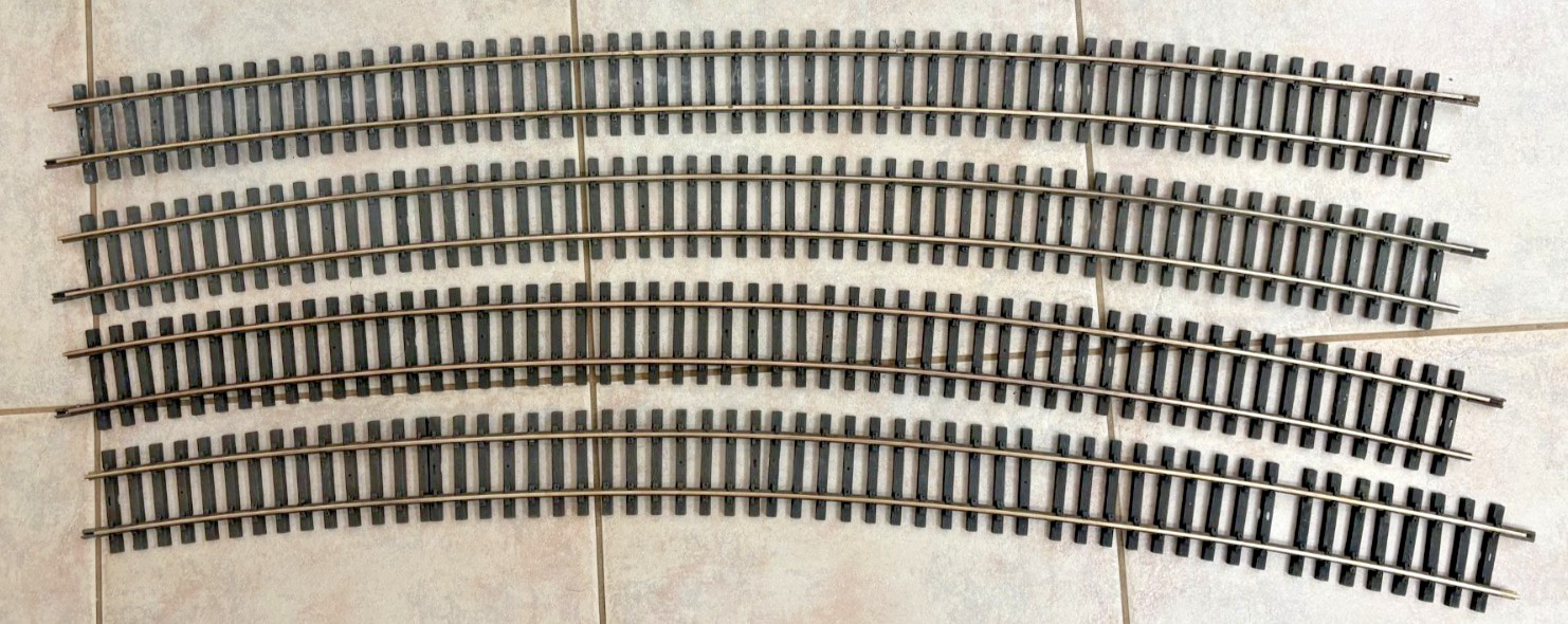 G-SCALE, ARISTO, 4 USED, 20\' WIDE CURVE TRACKS,  REVISED  9/21    $186.72