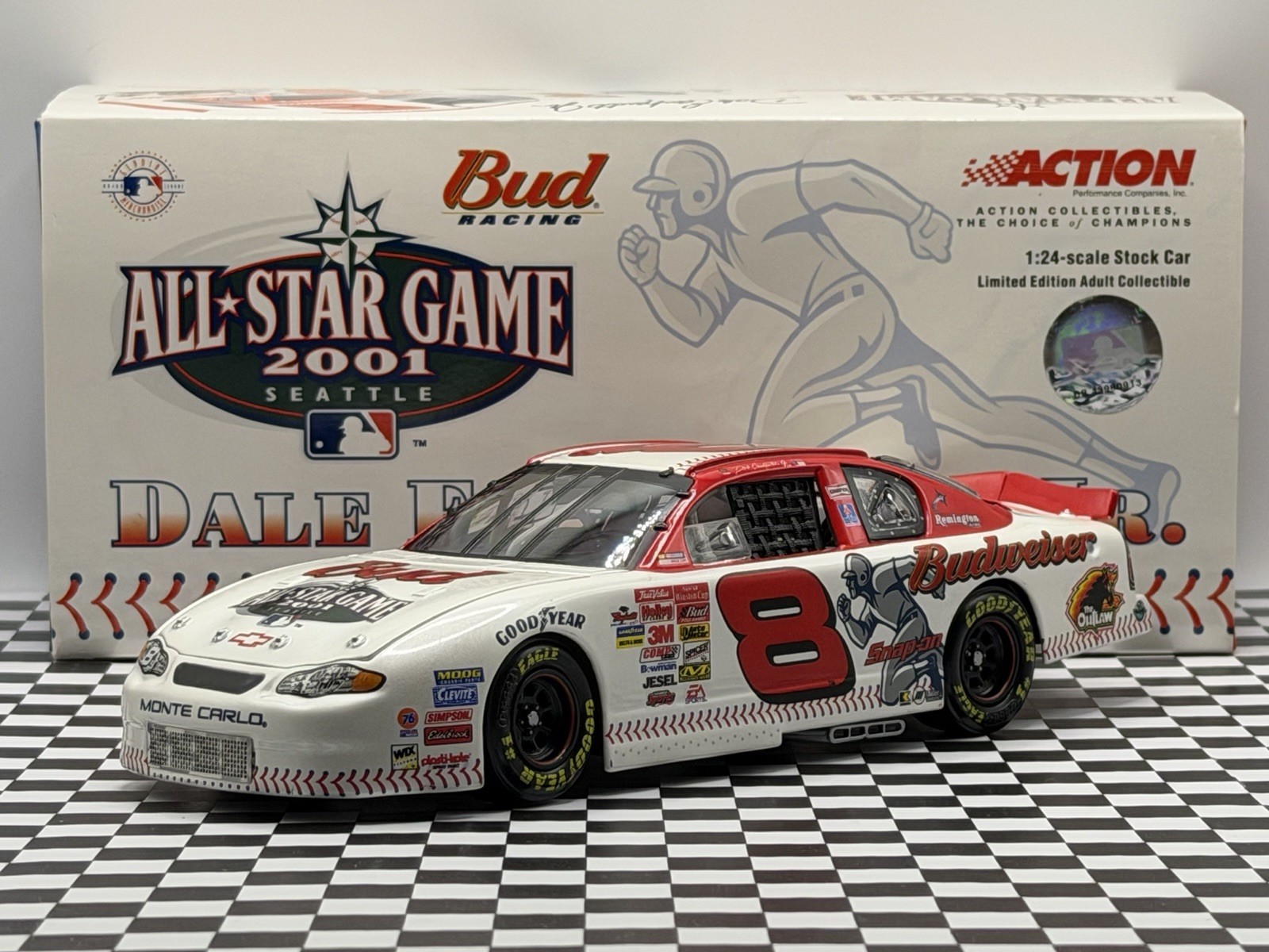 2001 Dale Earnhardt Jr Budweiser MLB All Star Game Pepsi 400 Daytona Action 1/24