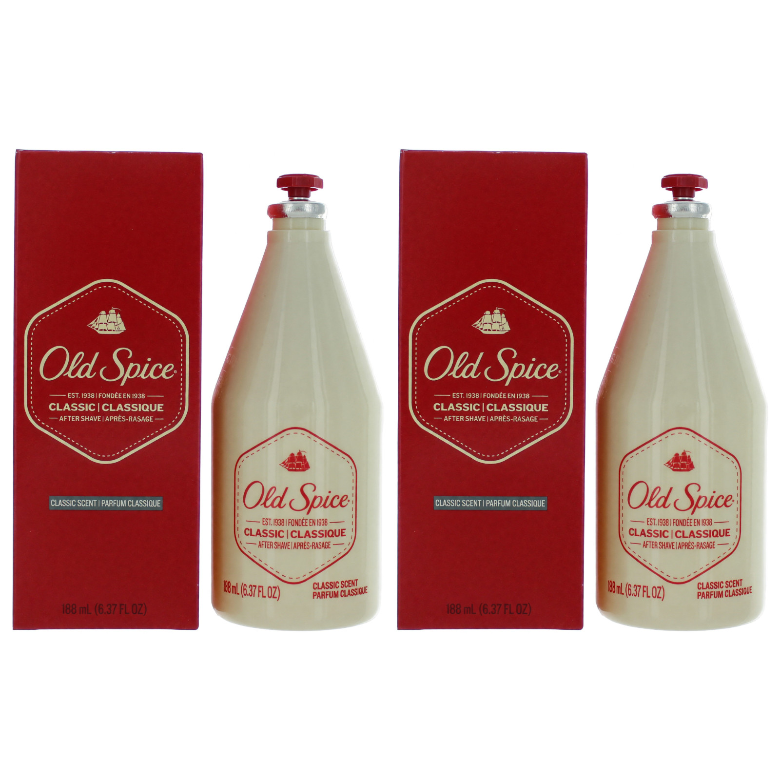 Old Spice Classic Scent Men\'s Aftershave 6.37 fl oz 2 Pack