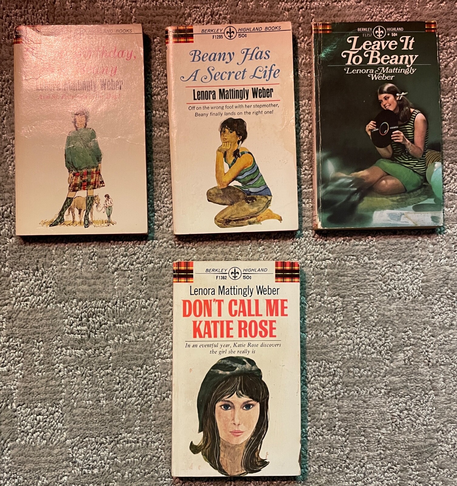 4 Vintage DON\'T CALL ME KATIE ROSE & BEANY Books Lenora Mattingly Weber Berkley