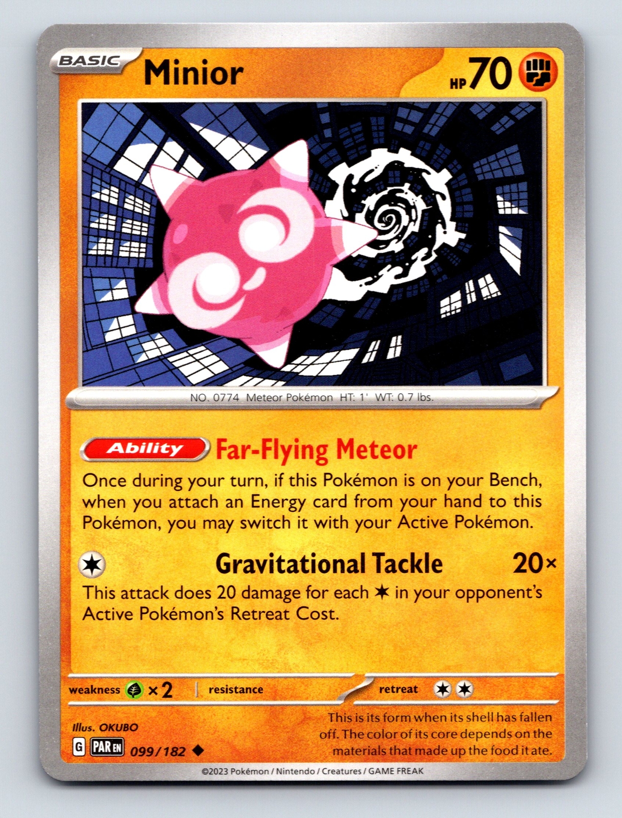 Basic Minior HP 70 FarFlying Meteor Ability Gravitational Tackle Orange
