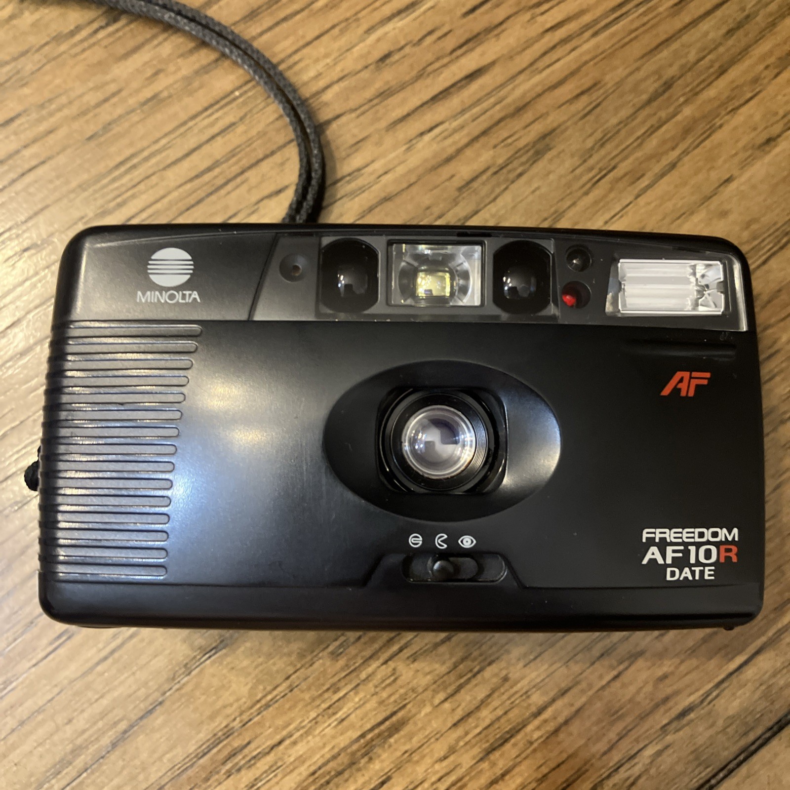 Minolta Freedom AF 10R Date - 35mm Film Camera Black Tested WORKING