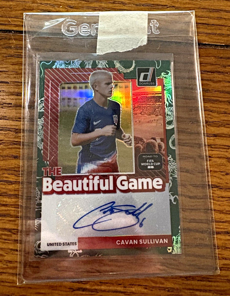 2025-26 Donruss World Cup Cavan Sullivan Dragon Scale Beautiful Game Auto /49