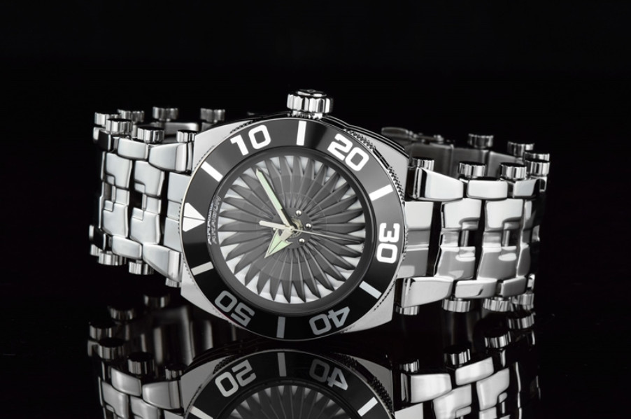 NEW ARAGON Matrix Black Rotator Automatic Watch 43mm 20ATM  Super Luminova