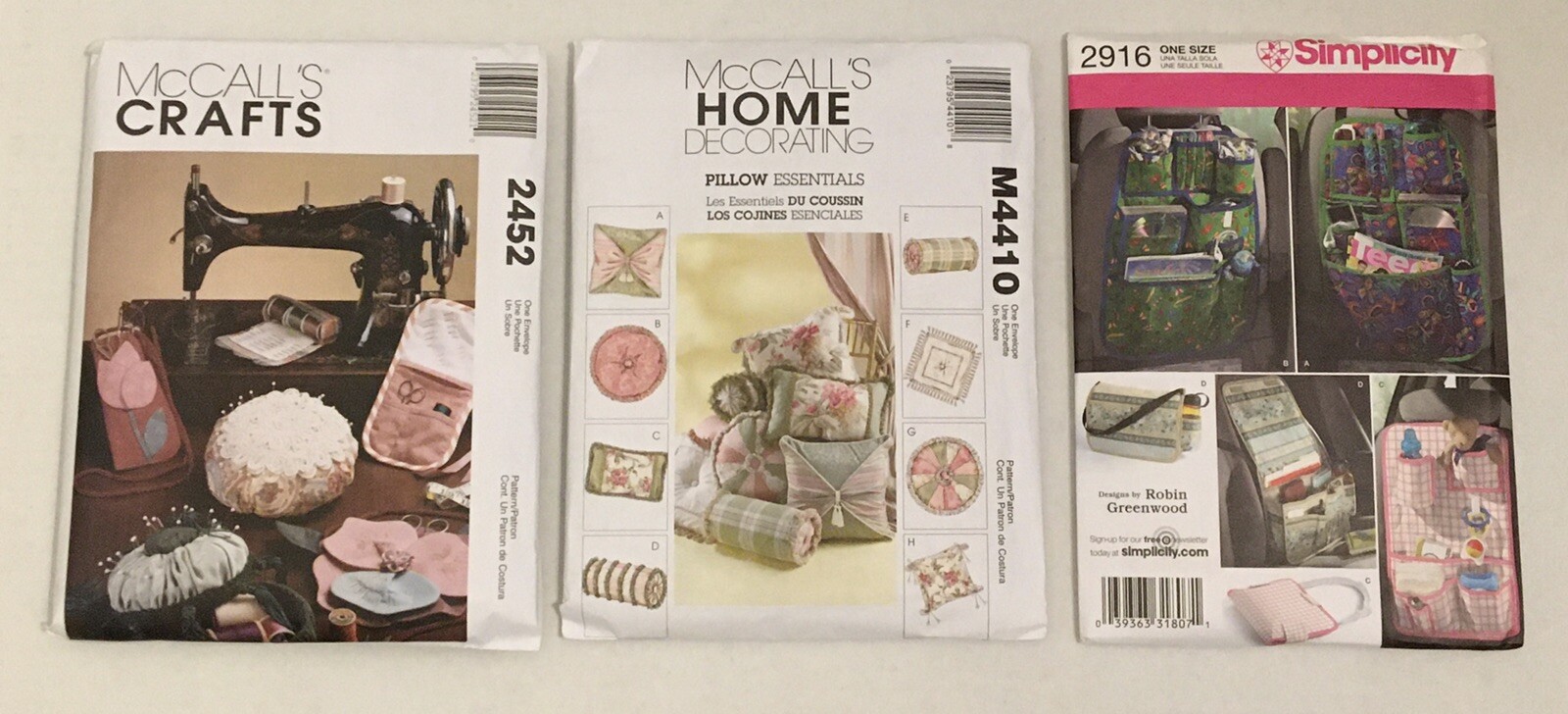 New Lot Of 3 McCall’s Craft~Decorating~Accessories Patterns New Lot Of 3 McCall’s Craft~Decorating~Accessories Patterns