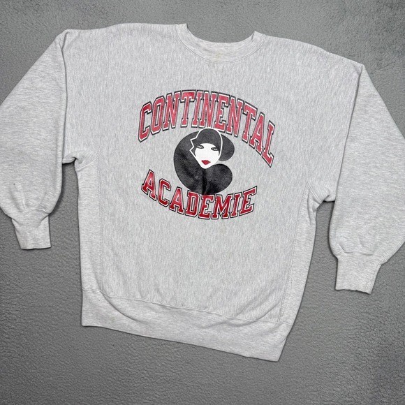 Vintage 90s Champion Reverse Weave Continental Academie Sweatshirt Vintage 90s Champion Reverse Weave Continental Academie Sweatshirt