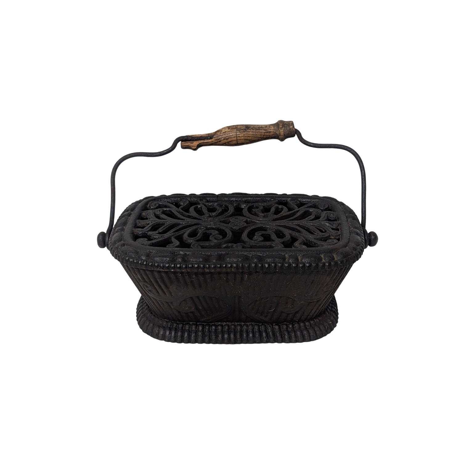 Antique Victorian Cast Iron Carriage Foot Warmer