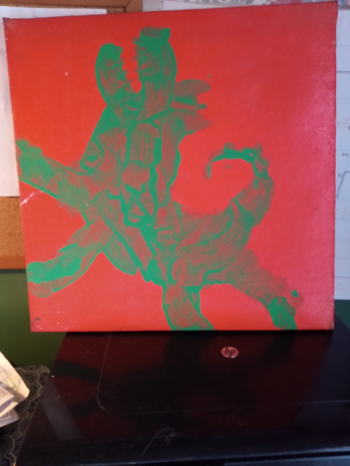 Graffiti Dog Painting Greenie by Peter Mayer The Dog Man Of New York artist