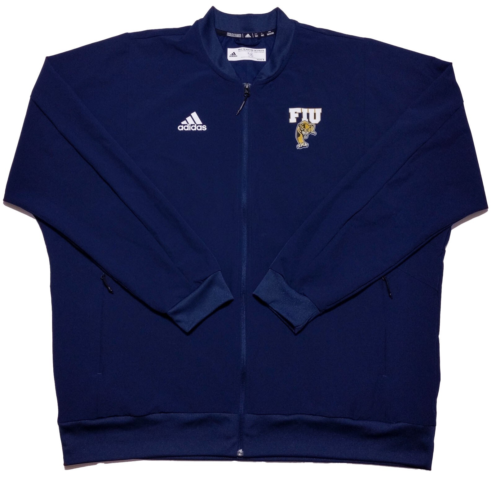 ADIDAS FIU Panthers Florida International Full Zip Jacket Blue 2XLT XXL 2XL Tall