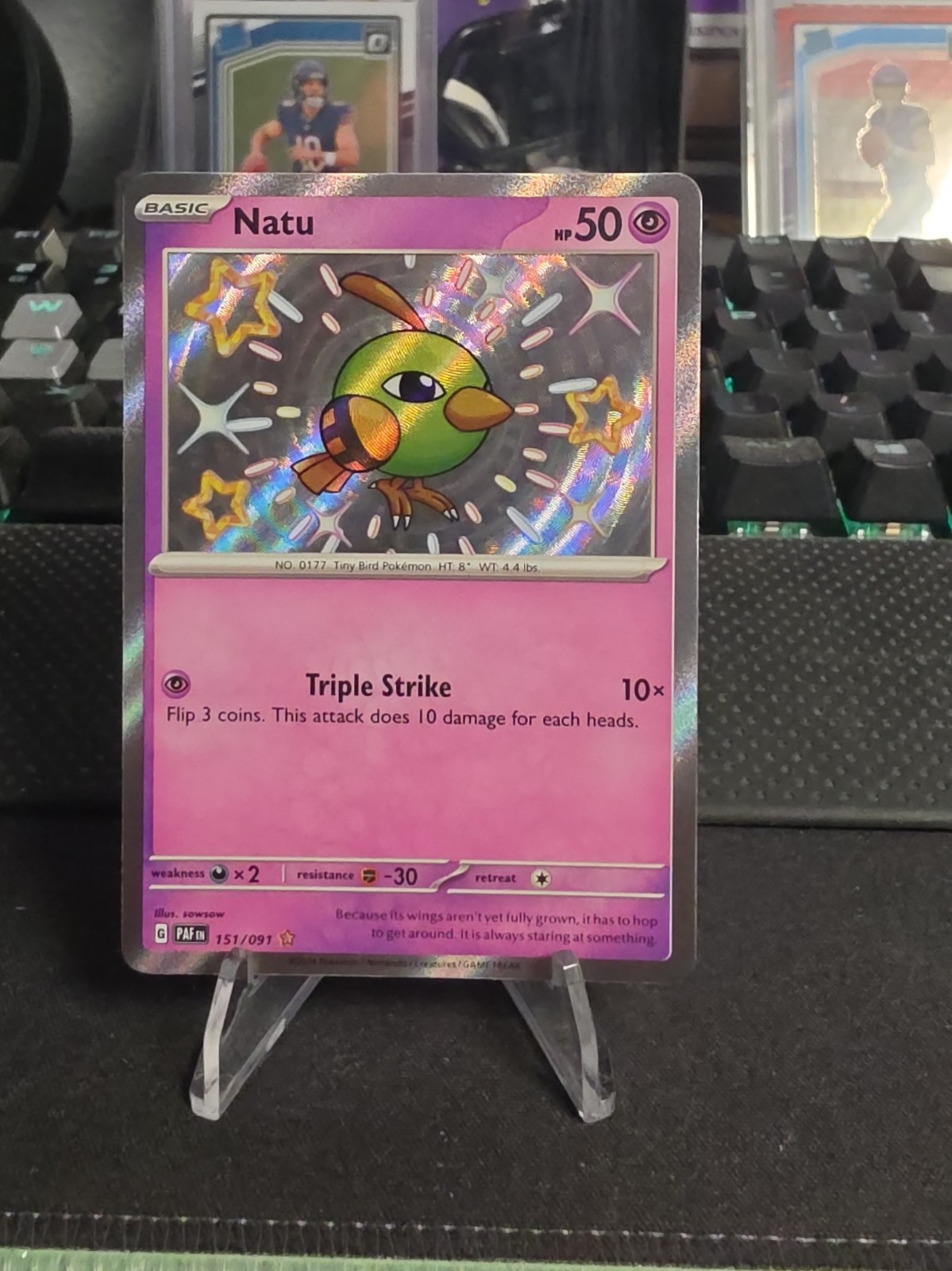 Natu 151/091 SV: Paldean Fates Holo Natu 151/091 SV: Paldean Fates Holo