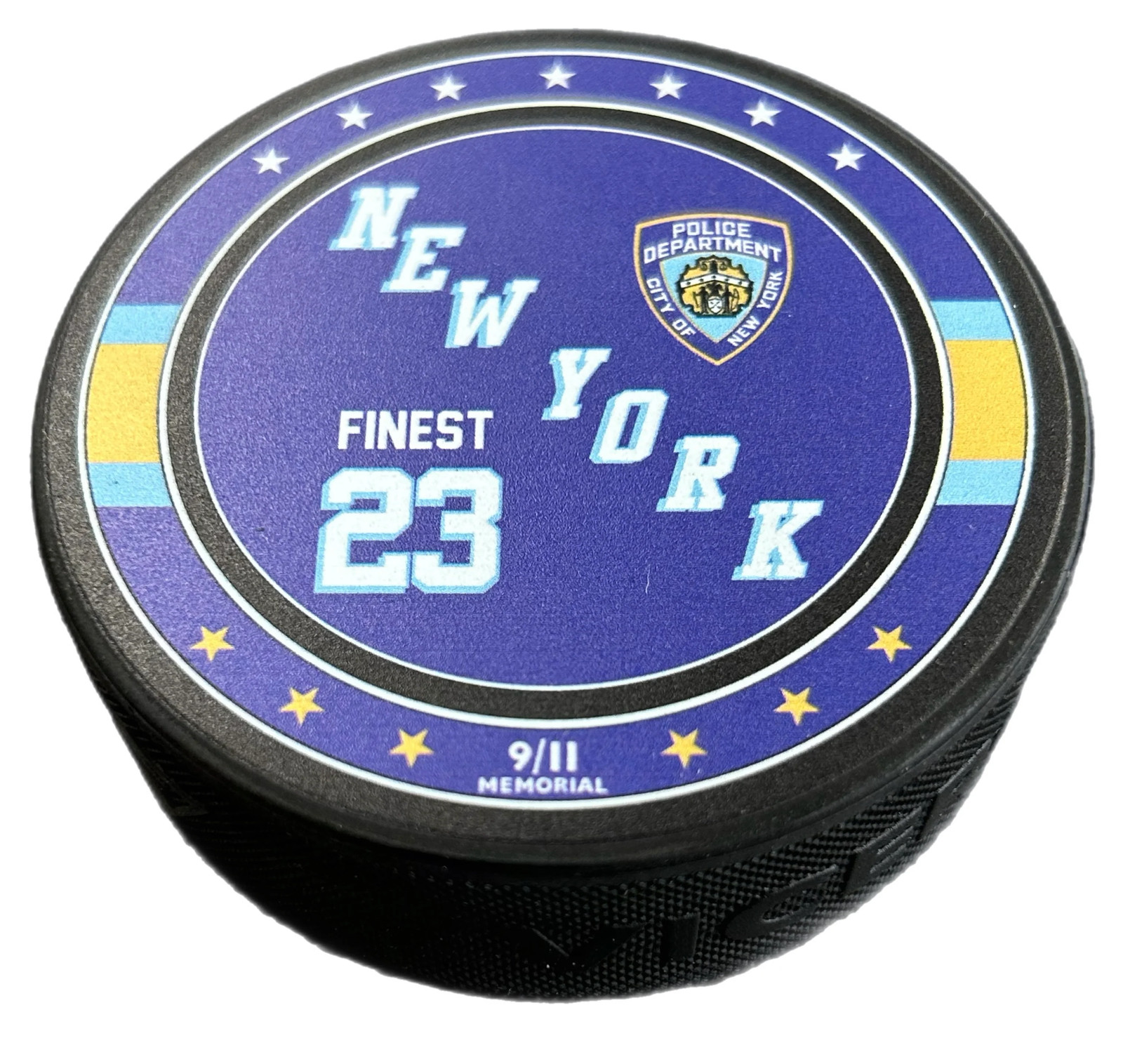 NYPD 23 Official 9/11 Memorial Hockey Puck To Commemorate The 23 Lives Lost NYPD 23 Official 9/11 Memorial Hockey Puck To Commemorate The 23 Lives Lost