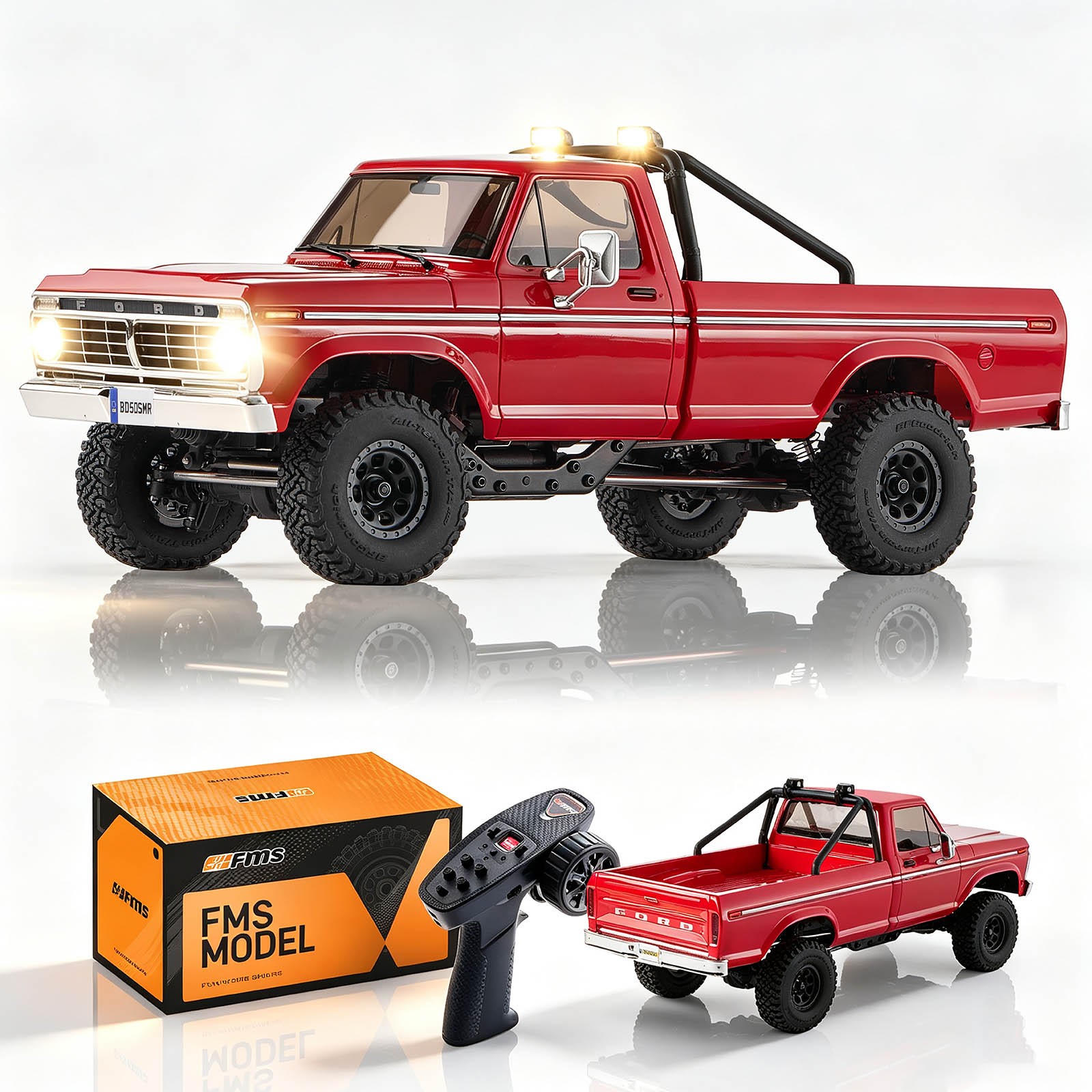FMS FCX18II Ford F-100 1/18 RC Crawler, RTR RC Truck Hobbygrade RC Car 4WD