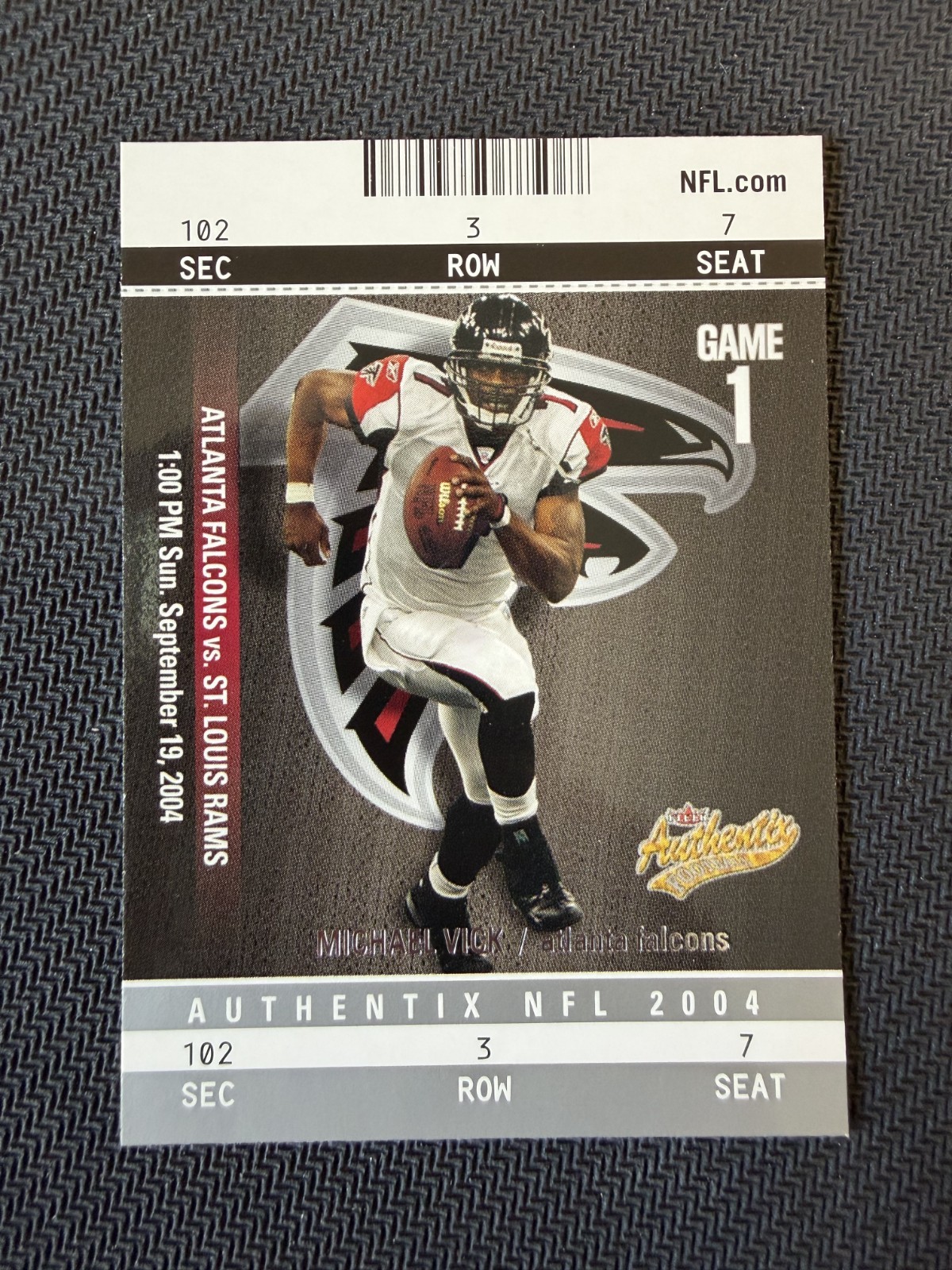 2004 Fleer Authentix - Michael Vick #69 2004 Fleer Authentix - Michael Vick #69
