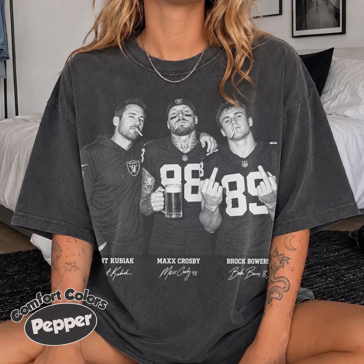 Las Vegas Raiders Vintage Football Shirt Maxx Crosby Brock Bowers Klint Kubiak