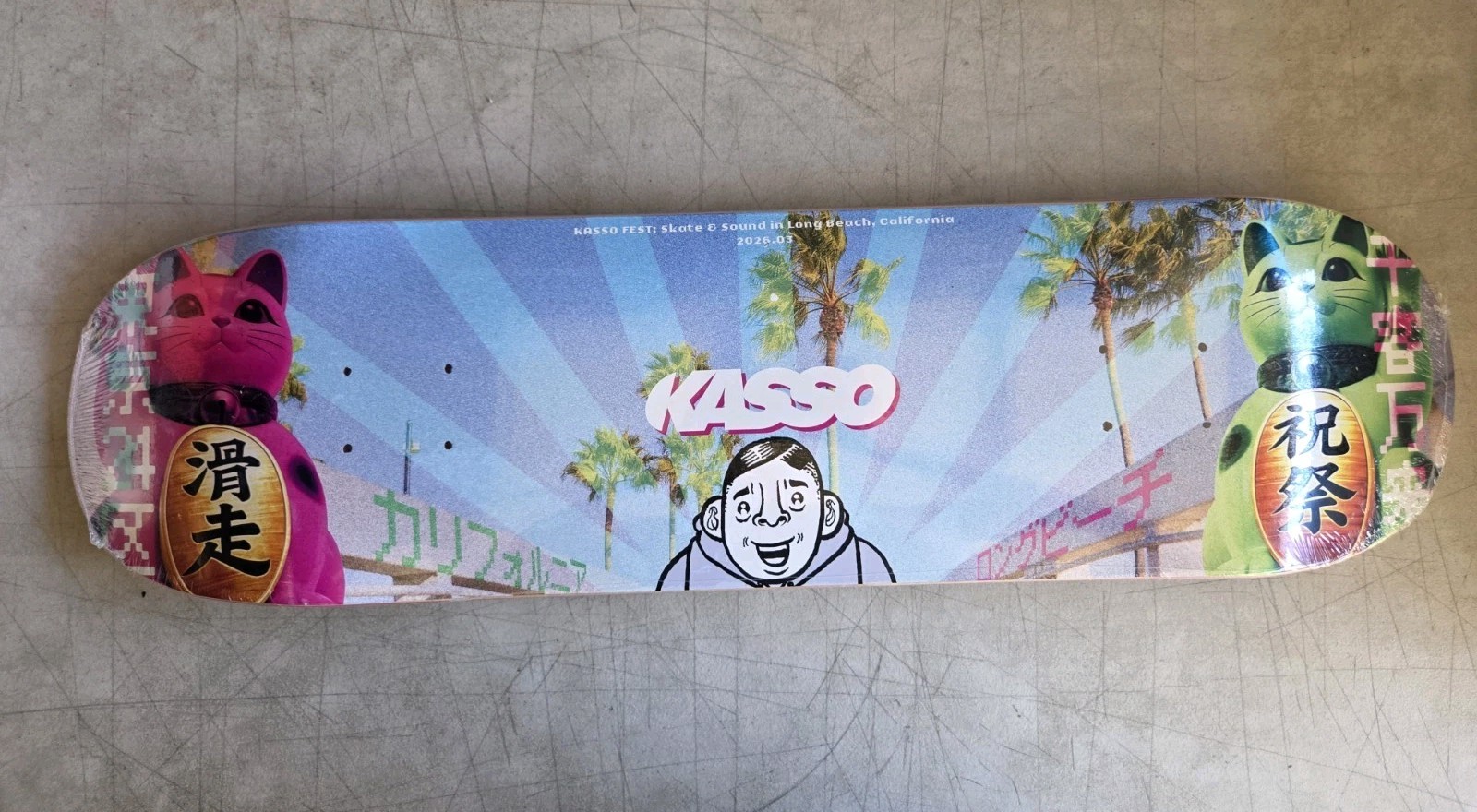 RARE LIMITED EDITION 2026 KASSO Fest Long Beach California Skate Skateboard Deck