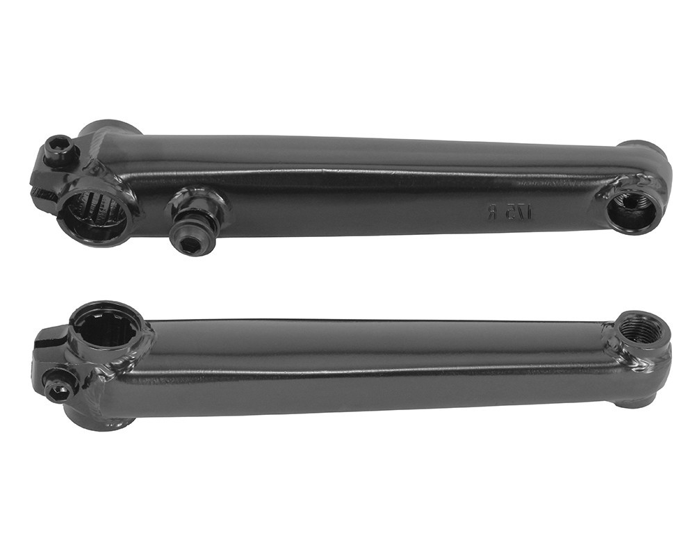 BMX Bicycle Cro-Mo Crank Arm Set 170mm 19mm 8-Spline 3 Piece Crank Arms Black. BMX Bicycle Cro-Mo Crank Arm Set 170mm 19mm 8-Spline 3 Piece Crank Arms Black.