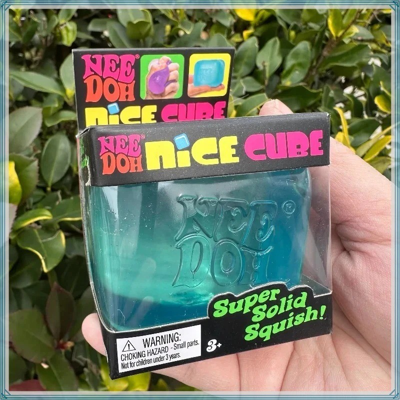 NeeDoh Nice Ice Baby Small Cube Fidget Squish Toy Nee Doh Mini Squeeze Ball NEW