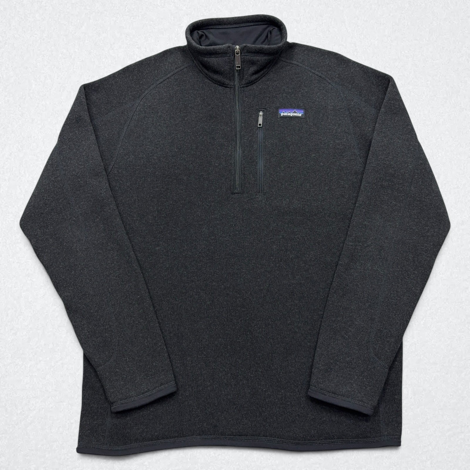 Patagonia Better Sweater Mens Medium Charcoal Gray Fleece 1/4 Zip Pullover