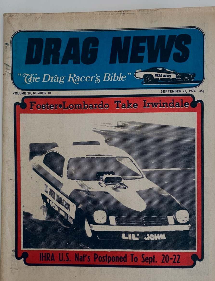 DRAG NEWS  DON GARLITS 1974 DON PRUDHOMME NHRA AHRA  VTG  DRAG RACING