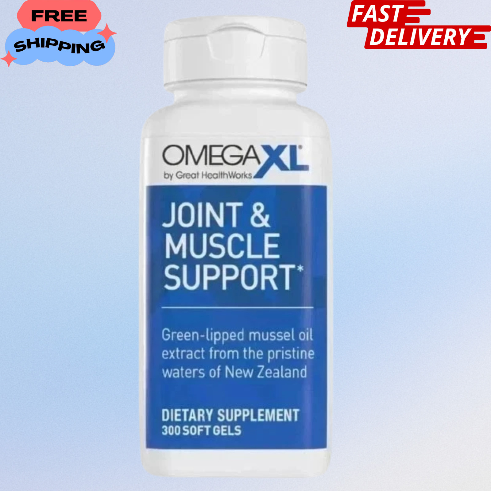 XL Omega Green Lipped Mussel Formula 300 Capsules Joint & Muscle Wellness Suport