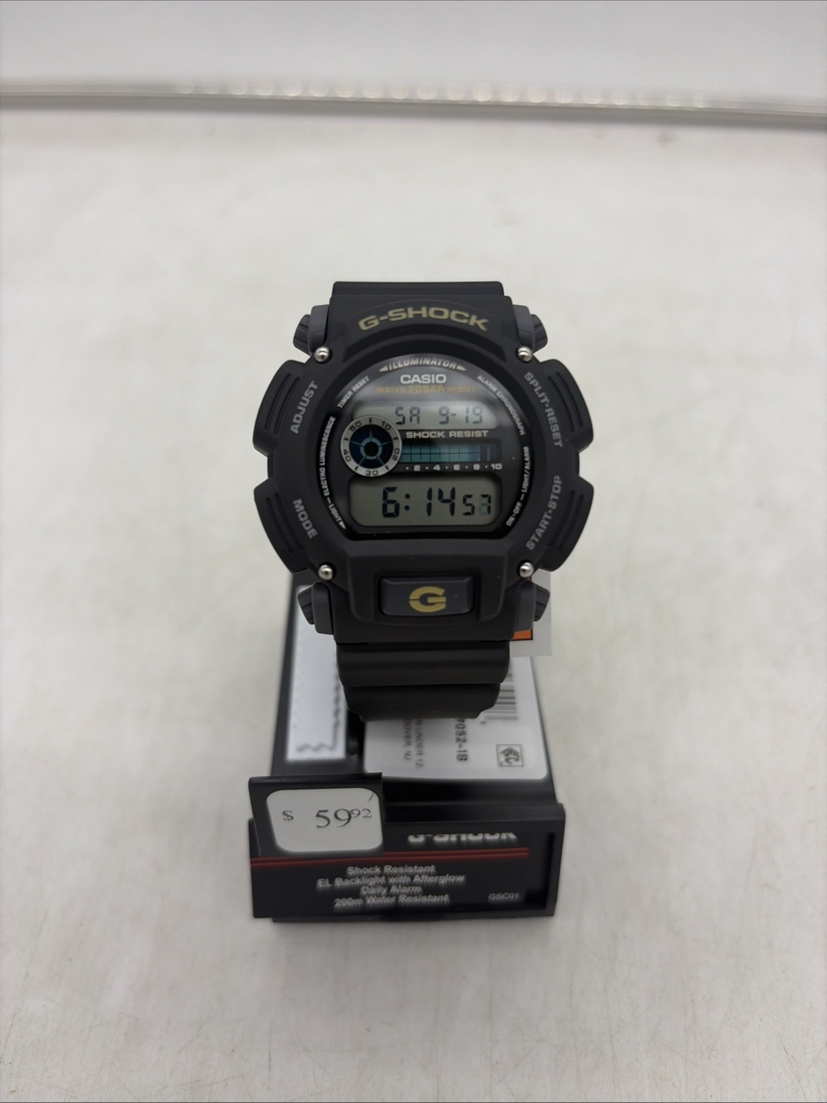 Casio DW9052-1B, G-Shock Chronograph Watch, Resin Band, Alarm, 200 Meter - New