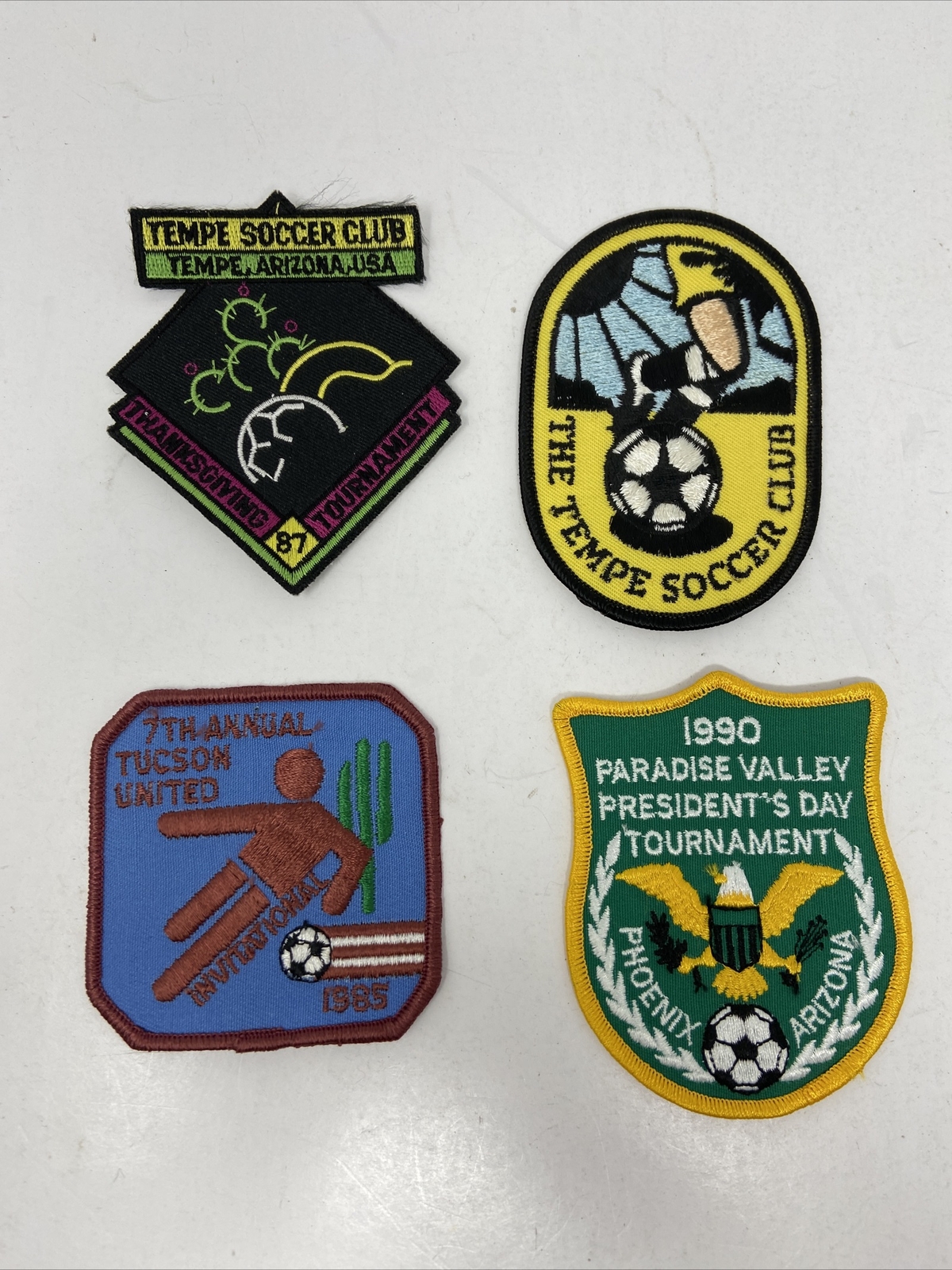 4 Vintage Arizona Soccer Club Patches Tempe Tucson Phoenix Youth Lot of 4 4 Vintage Arizona Soccer Club Patches Tempe Tucson Phoenix Youth Lot of 4