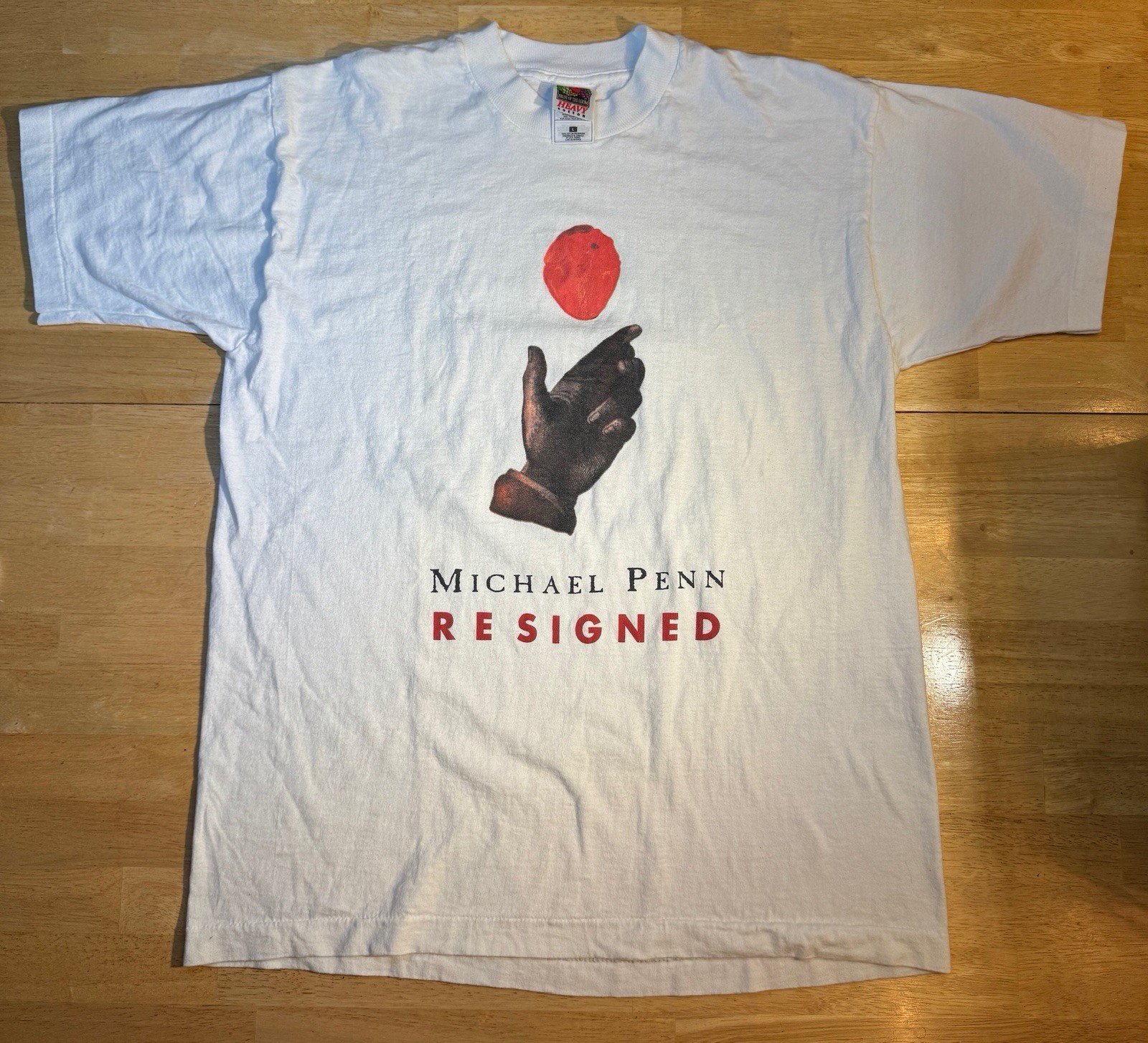 Vintage 1997 Michael Penn Resigned T-Shirt Large Double Sided Fruit of the Loom