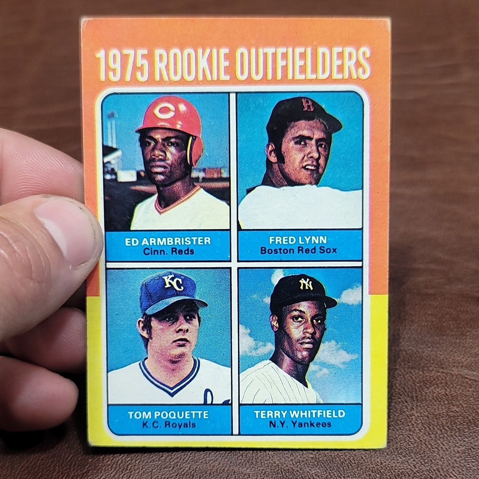Topps 1975 Topps #622 Rookie Outfielders Rookie RC Armbrister Lynn Poquette Topps 1975 Topps #622 Rookie Outfielders Rookie RC Armbrister Lynn Poquette