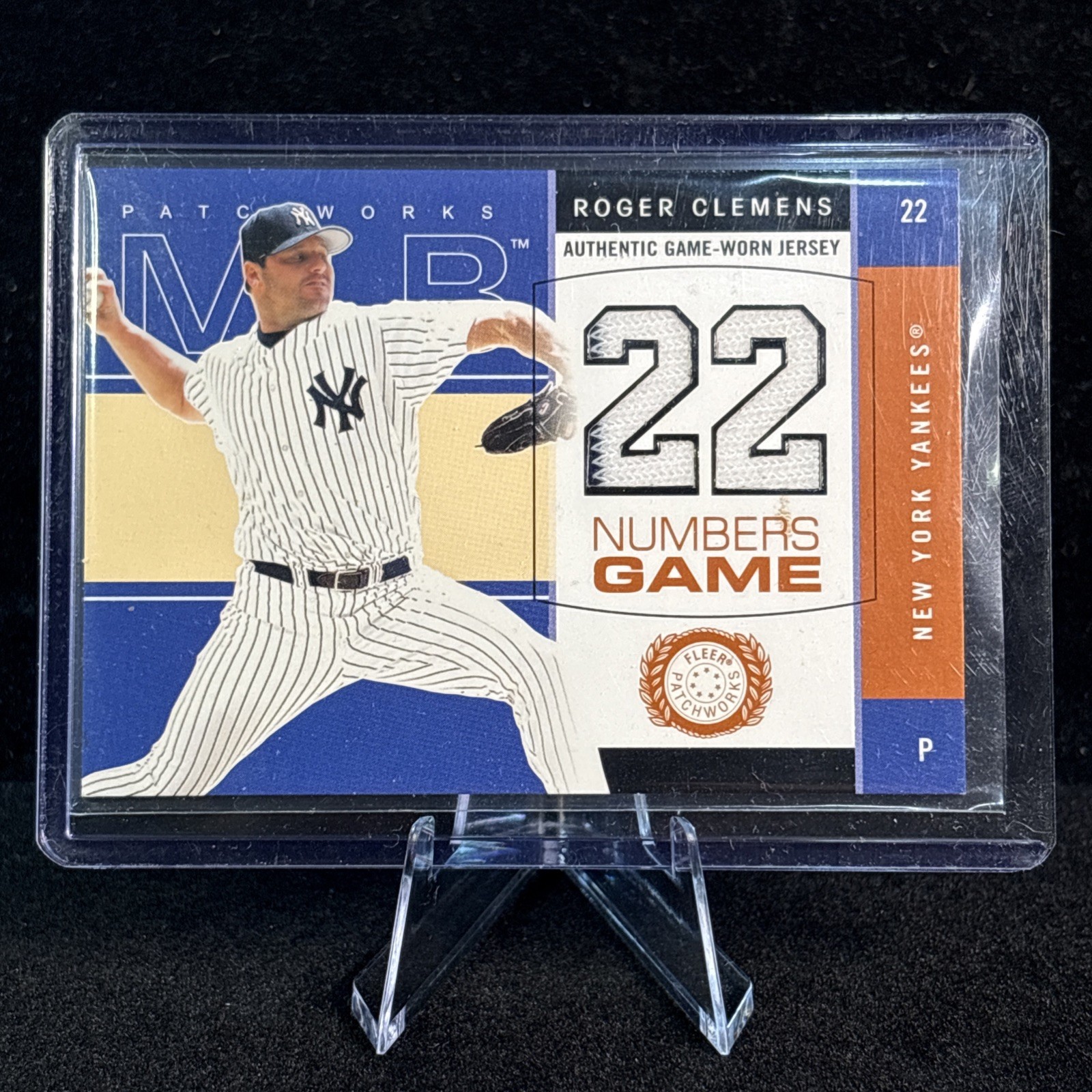 2003 Fleer Patch works ROGER CLEMENS Numbers Game Worn Jersey #RC-NG Yankees