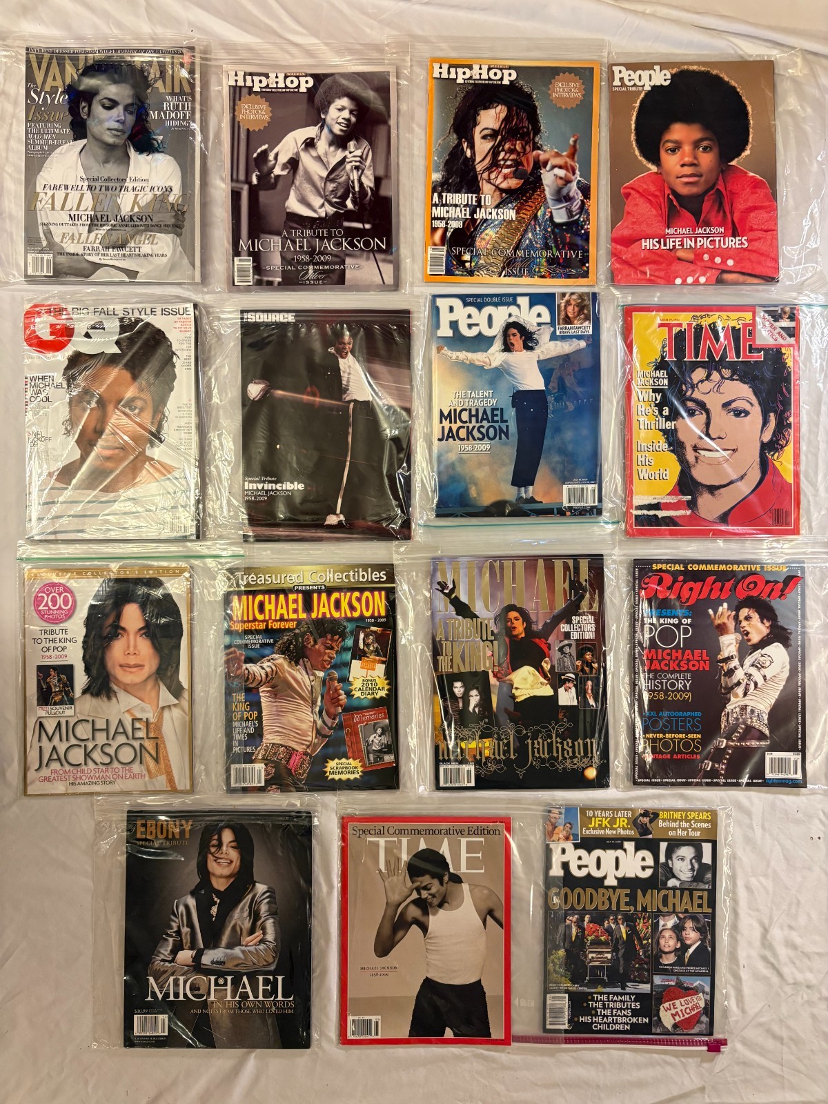 Huge Michael Jackson Magazine Tribute Bundle 15pc. GQ, HipHop, Time, People, ect Huge Michael Jackson Magazine Tribute Bundle 15pc. GQ, HipHop, Time, People, ect