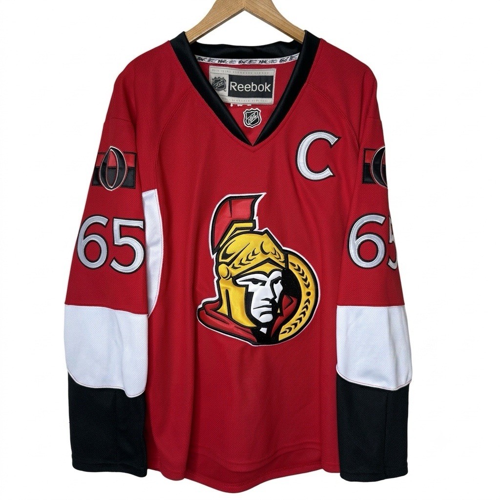 Reebok Edge Ottawa Senators Erik Karlsson Jersey Mens 50 Canada Fight Strap