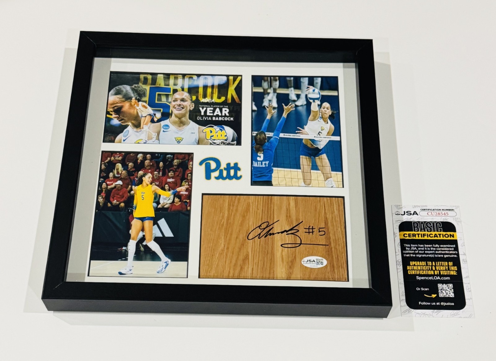 OLIVIA BABCOCK SIGNED 12X12 FLOORBOARD COLLAGE PITT PANTHERS JSA COA OLIVIA BABCOCK SIGNED 12X12 FLOORBOARD COLLAGE PITT PANTHERS JSA COA