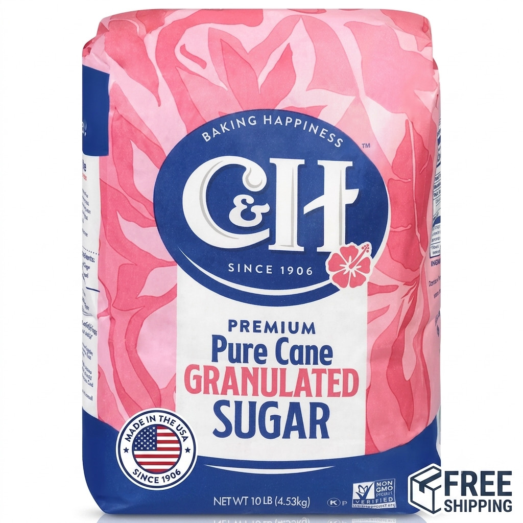 C&H Premium Pure Cane Granulated Sugar, 10 lb
